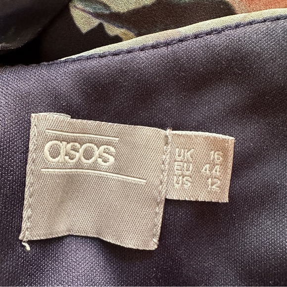 Asos•Sleeveless Floral Evening Party Midi Dress - Picture 6 of 12